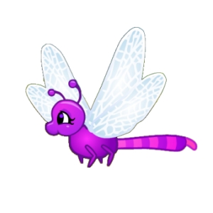 Purple Cute Dragonfly